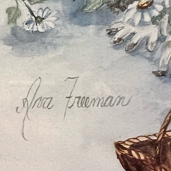 Framed and signed watercolor painting/print  by Ava Freeman 23”x19” Mom & Son - Picture 9 of 10